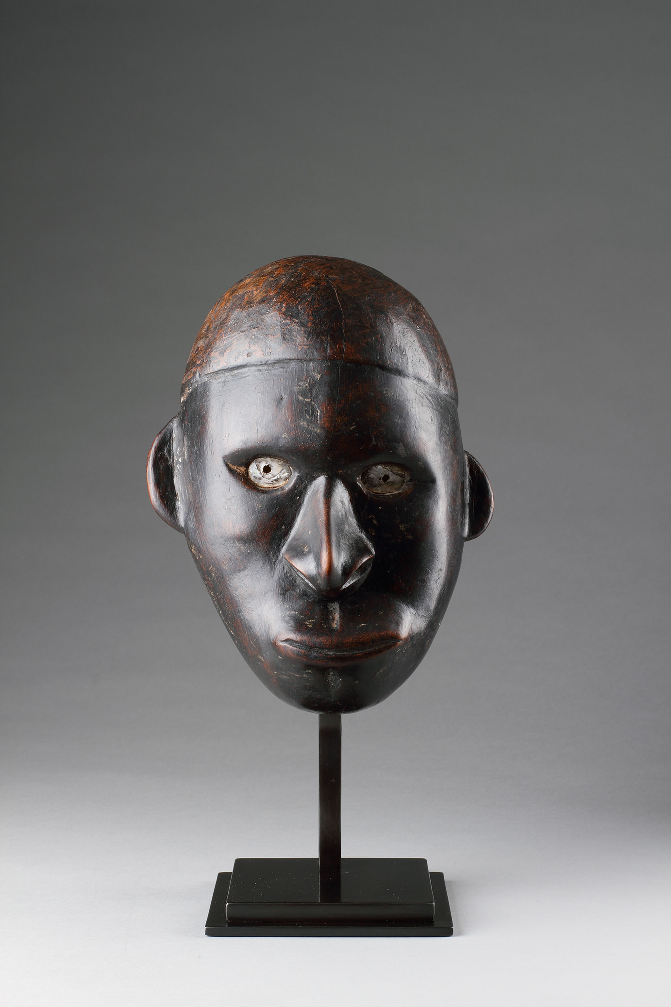 Papua New Guinea Middle Sepik River Iatmul Area Carved Wood Ancestor Portrait Head
